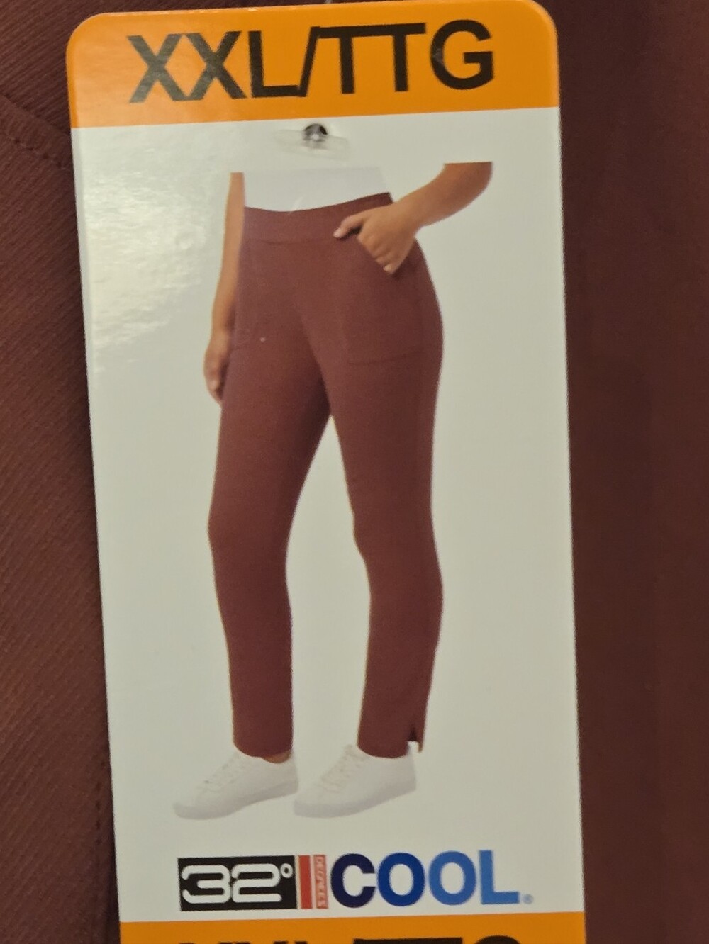 NWT Women's XXL Slim Pocket Pants - Rust